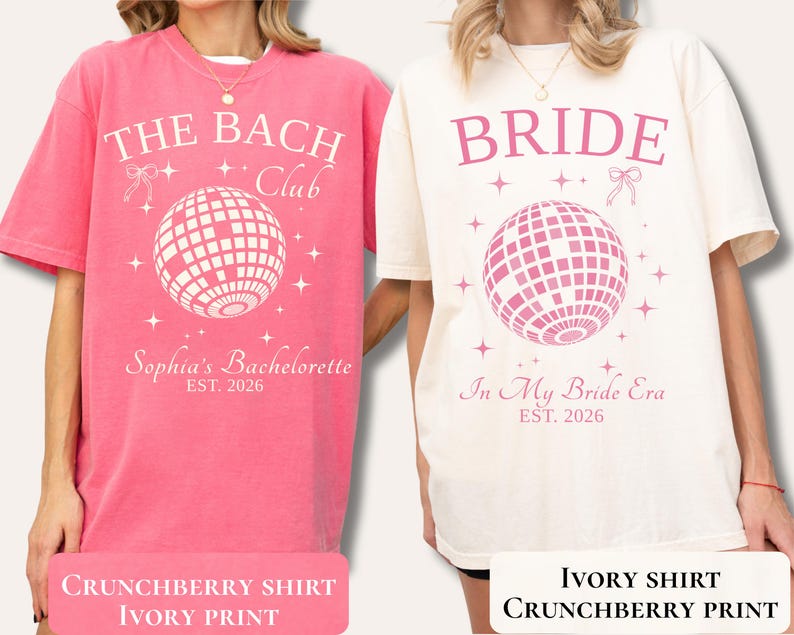 Epcot Bachelorette Party Shirt, The Bach Club Bride Girls Trip Matching Outfit Tee For Women Bach Weekend Shirts Disco Ball Tee Gift