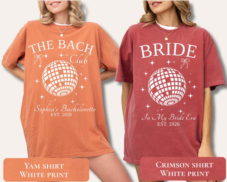Epcot Bachelorette Party Shirt, The Bach Club Bride Girls Trip Matching Outfit Tee For Women Bach Weekend Shirts Disco Ball Tee Gift