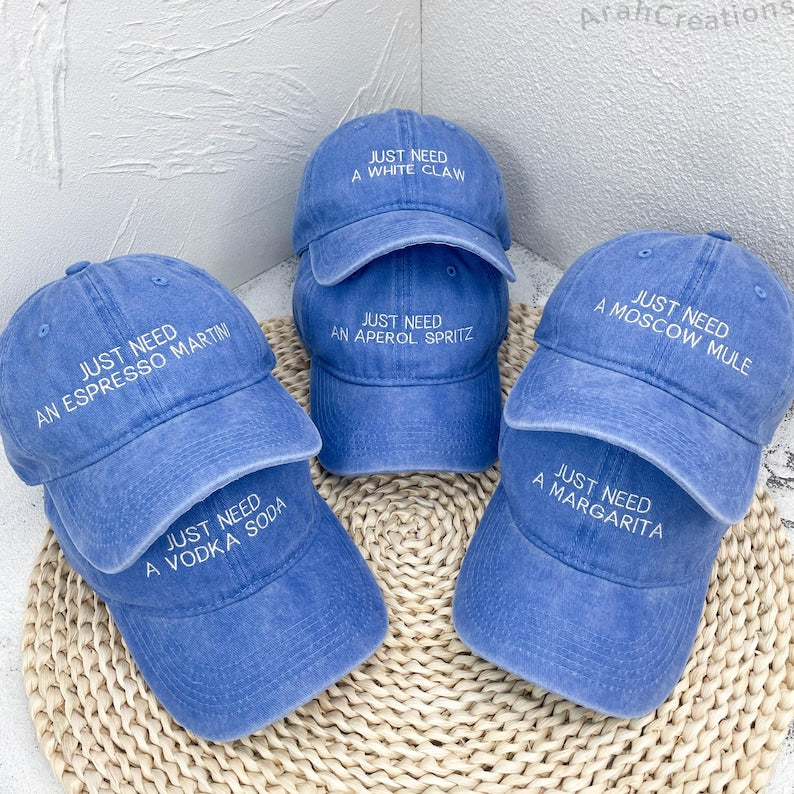 Custom Embroidered Wife of The Party Hats | Personalized Bachelorette Party Caps | Bridal Party Hats | Bridal Shower Gift | Bridesmaid Gifts