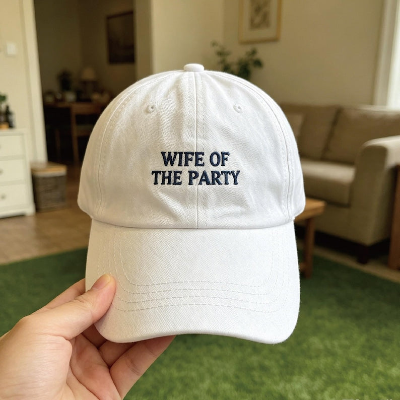Personalized Cotton Bride Hat Custom Text Embroidered cap Bridal Party Gift Camp Bachelorette Quote Unisex Cap