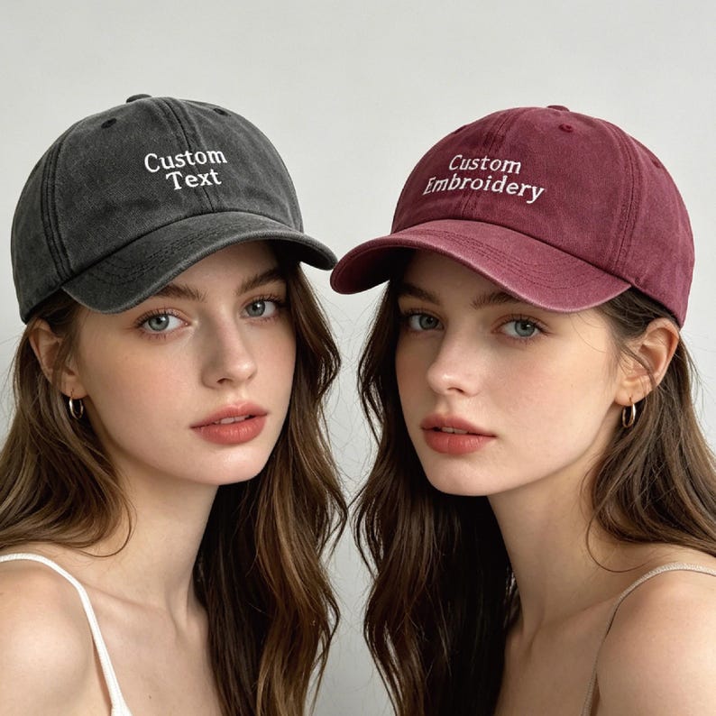 Personalized Cotton Bride Hat Custom Text Embroidered cap Bridal Party Gift Camp Bachelorette Quote Unisex Cap