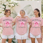 Coquette Bachelorette Shirts, Bow Bach Club Shirt, Pink Bow Bride Squad, Custom Bachelorette Party Shirts, Girls Trip Outfit