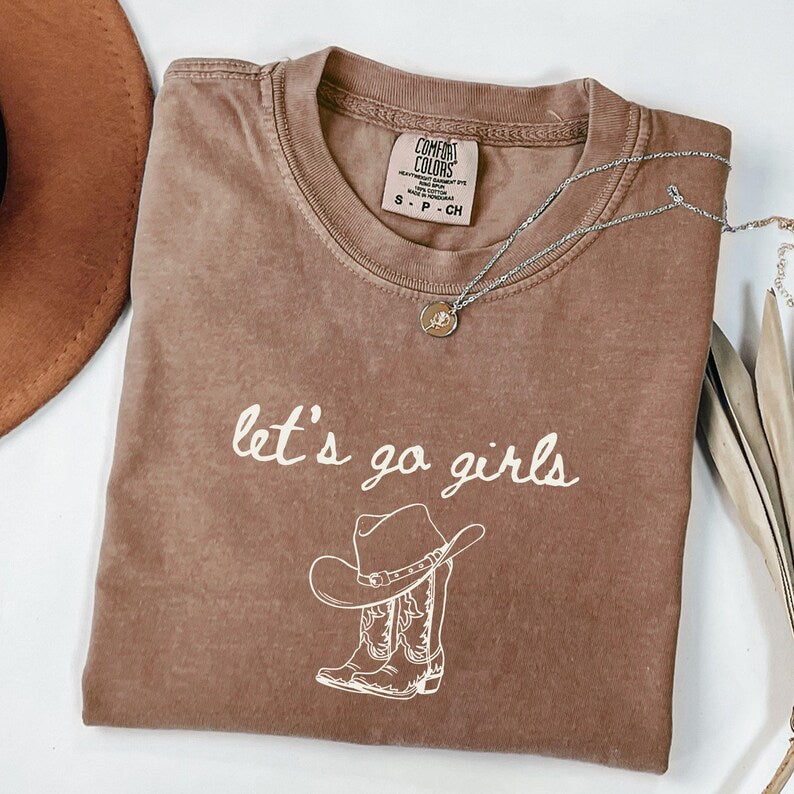 Man I Feel Like A Bride Shirt, Comfort Colors Western Bachelorette Tee, Lets Go Girls Cowgirl Bridal Party Shirt, Bride Tee