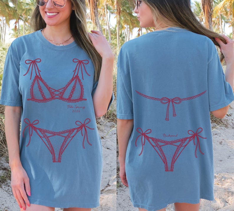 Comfort Colors® Custom Bachelorette Party Shirt, Bikini Shirt, Bridesmaid Shirt, Palm Springs Trip Shirt, Girls Weekend Beach Shirt