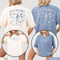 Comfort Colors Custom Coastal Bachelorette Shirt, Let's Go Girls, Western Bride and Bridesmaid Tee, Beach Cowgirl Bach, Bridal Party Gift