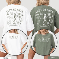 Comfort Colors Custom Coastal Bachelorette Shirt, Let's Go Girls, Western Bride and Bridesmaid Tee, Beach Cowgirl Bach, Bridal Party Gift