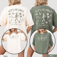 Comfort Colors Custom Coastal Bachelorette Shirt, Let's Go Girls, Western Bride and Bridesmaid Tee, Beach Cowgirl Bach, Bridal Party Gift