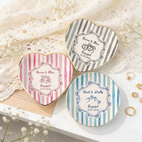 Personalized Wedding Ring Dish, Colorful Stripe Jewelry Dish for Couple, Sentimental Gift for Bride, Engagement Gift, Anniversary