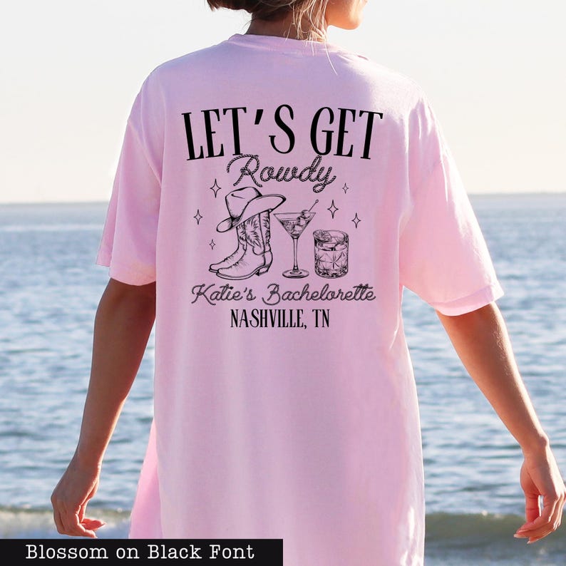 Comfort Colors® Nashville Bachelorette Shirts - Custom Last Rodeo Tshirt - Western Bridal Party - Cowgirl Bach - Country Bachelorette Party