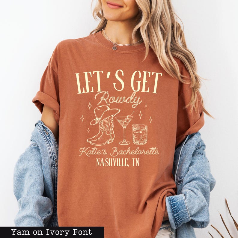 Comfort Colors® Nashville Bachelorette Shirts - Custom Last Rodeo Tshirt - Western Bridal Party - Cowgirl Bach - Country Bachelorette Party