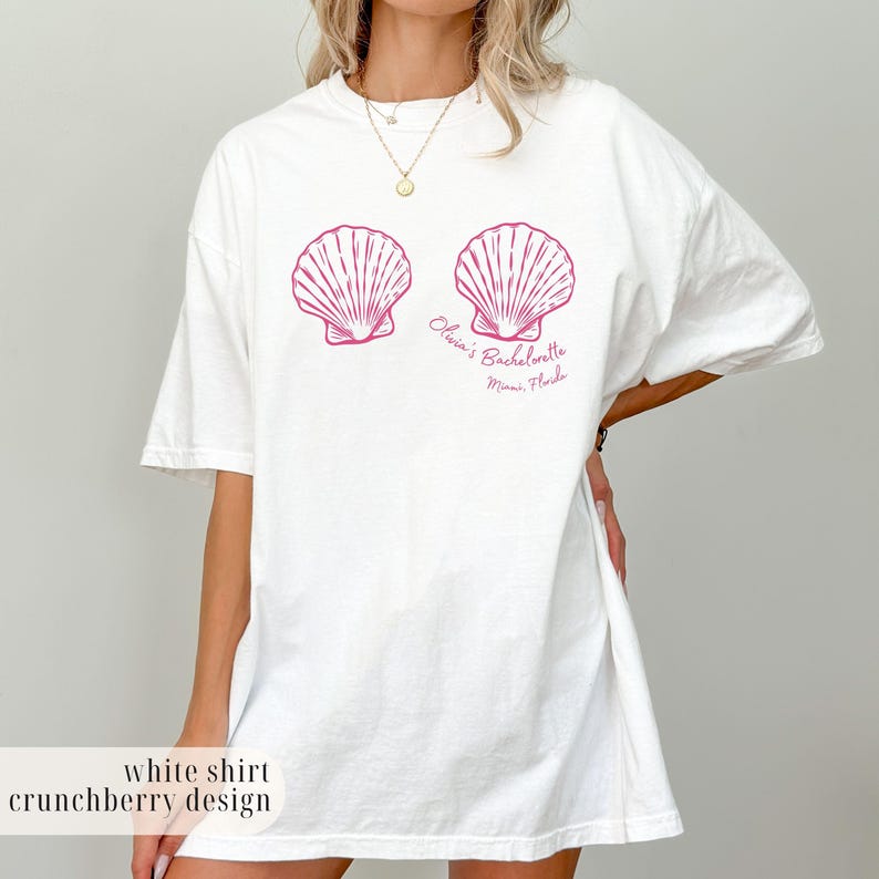 Mermaid Bachelorette Shirt, Beach Bach Party Tee, Seashell Bride Shirt, Coastal Bridesmaid Gift