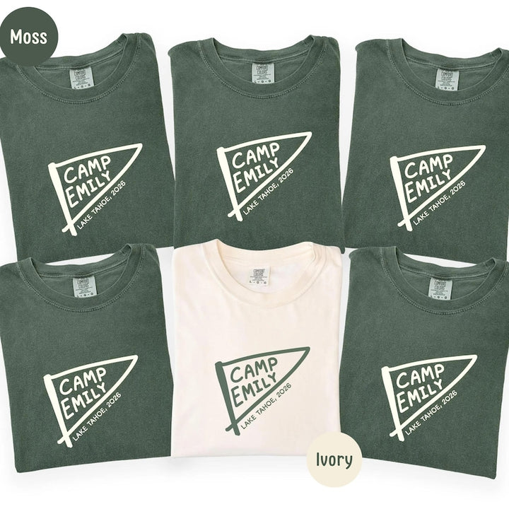 Custom Camp Bachelorette Shirts Lake Weekend Tee Personalized Camp Bach Shirt Girls Trip Matching Vacation Outfit