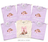 Bachelorette Shirt Bride’s Last Ride, Wild West Crew Tee, Comfort Colors® Western Cowgirl Boots Pink Bow Nashville Bachelorette Party tShirt