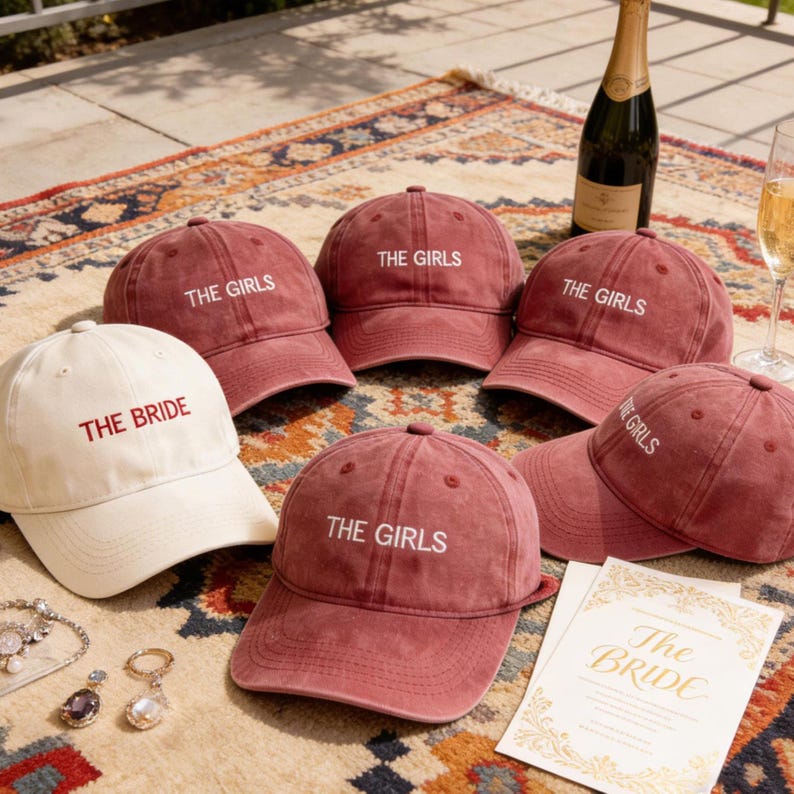 Personalized Bride Squad Hat,Embroidered Bachelorette Party Cap,Bridal Shower Gift,Bridesmaid Baseball Hat,Embroidered Bridal Party Cap