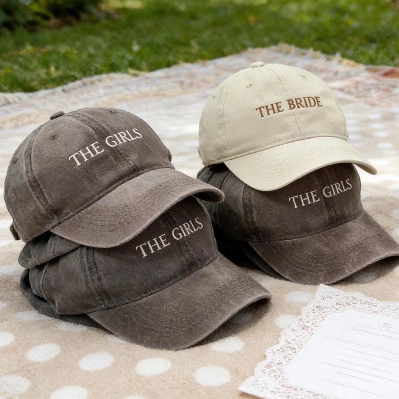 Personalized Bride Squad Hat,Embroidered Bachelorette Party Cap,Bridal Shower Gift,Bridesmaid Baseball Hat,Embroidered Bridal Party Cap