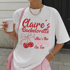 Comfort Colors® Personalized Bride to Be T-Shirt, Coquette Bow Bachelorette Party Tee