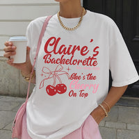 Comfort Colors® Personalized Bride to Be T-Shirt, Coquette Bow Bachelorette Party Tee