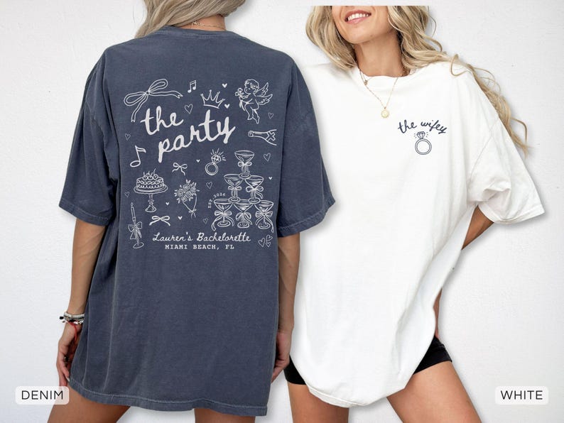 Comfort Colors® Wife of The Party Bachelorette Party Matching Shirts Bridesmaid Proposal Gift, Custom Getting Ready Bridal Party Tshirts