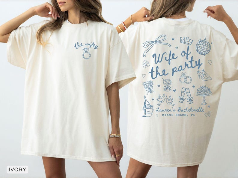 Comfort Colors® Wife of The Party Bachelorette Party Matching Shirts Bridesmaid Proposal Gift, Custom Getting Ready Bridal Party Tshirts