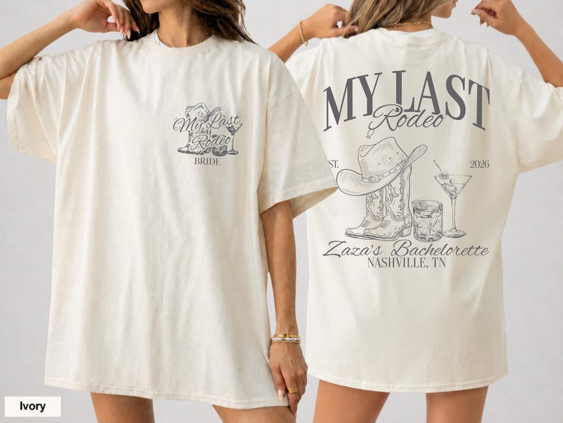 Custom Last Rodeo Bachelorette Shirts, Western Bachelorette Party Tees, Western Bridal Party Tees, Austin Bachelorette, Desert Bach Trip Tee