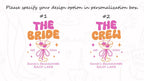 Custom Bachelor Shirt, Matching Bridesmaid Tee, Bride Party Crew Tee, Bachelor Girls Trip Shirt, Coquette Bow Bride Shirt, Bridal Party Tee