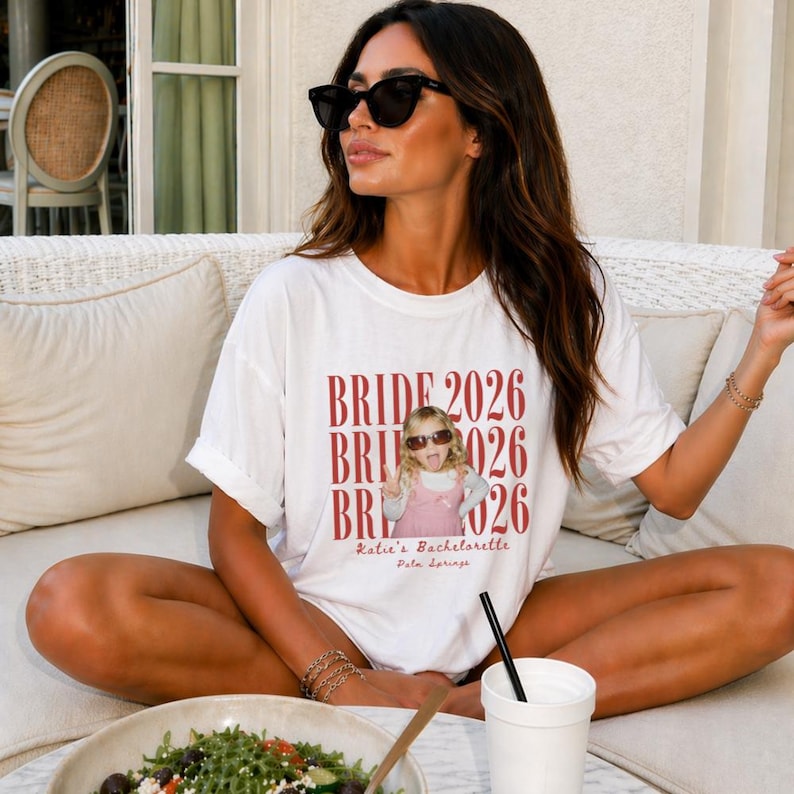 Custom Photo Bachelorette Shirts, Comfort Colors Bridal Party TShirts, Photo Party Tees, Personalized Bach Club Shirts