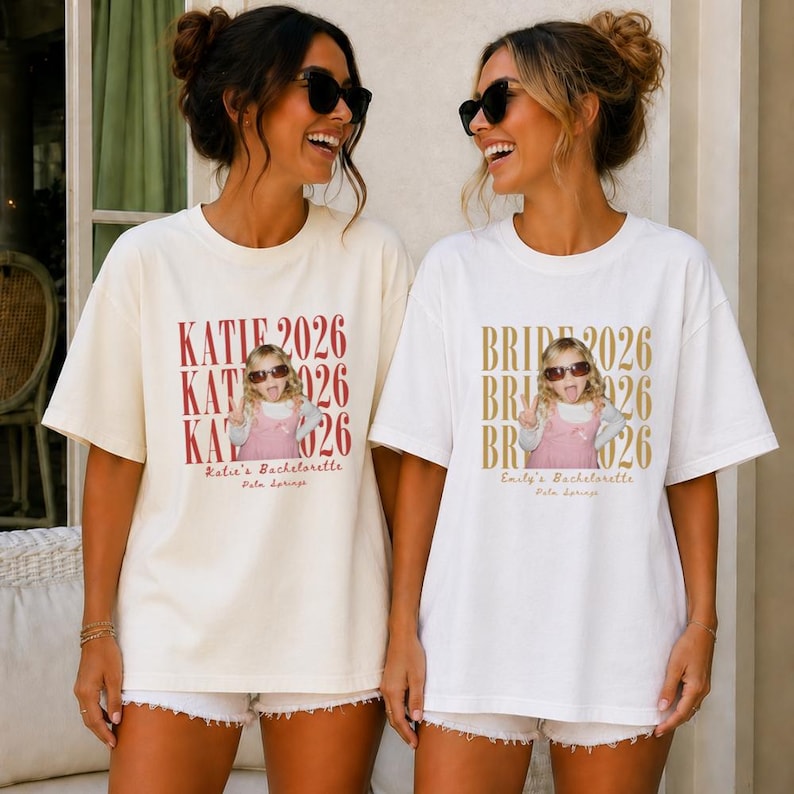 Custom Photo Bachelorette Shirts, Comfort Colors Bridal Party TShirts, Photo Party Tees, Personalized Bach Club Shirts