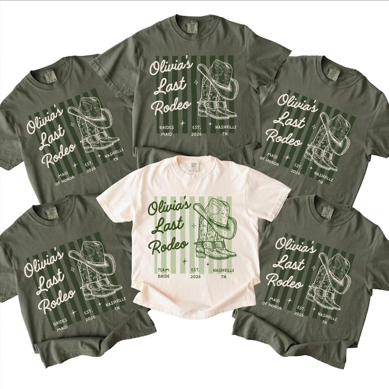 Comfort Colors® Custom Western Bachelorette Shirt,Western Bach Bridesmaid Gift,Last Rodeo Country Shirts,Bride Shirt