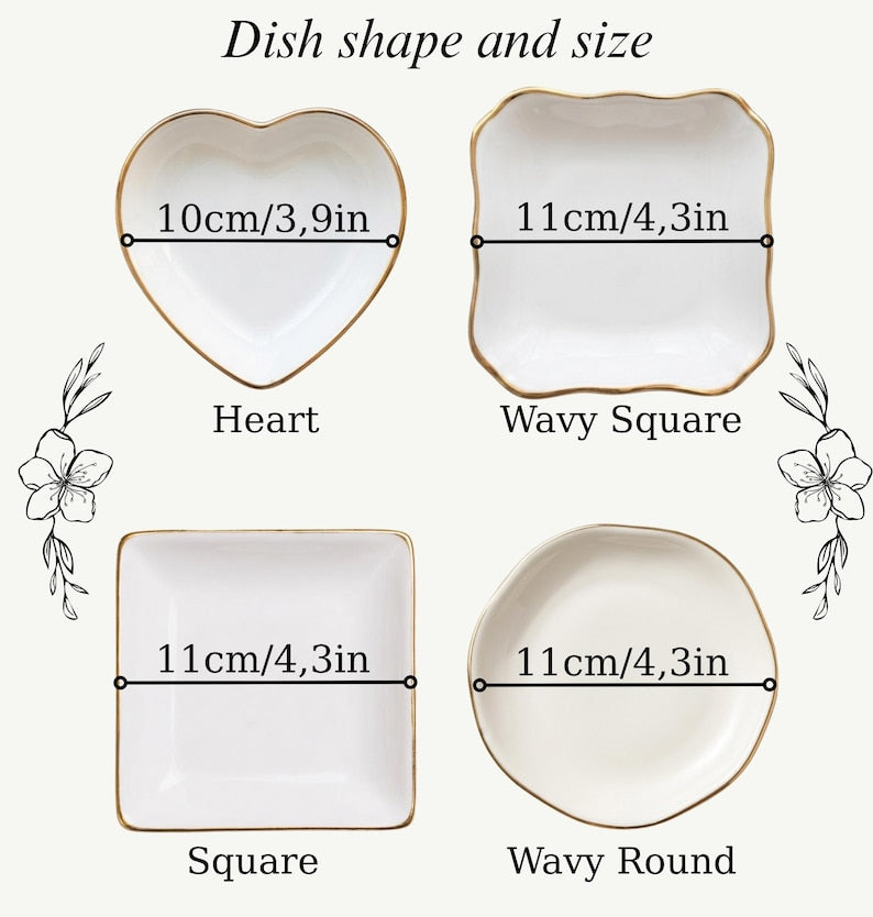 Personalised Photo Trinket Dish, Custom Jewelry Ring Dish, Trinket Tray for Best Friend, Bestie, Bridesmaid Proposal, Wedding Gift