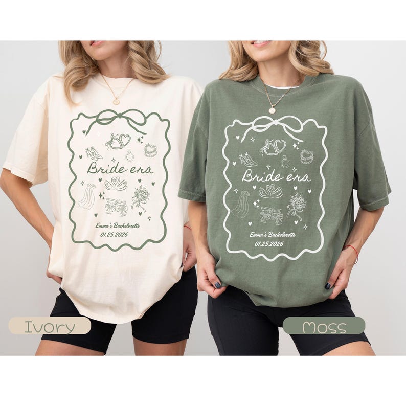 Custom Bride Era T-shirt,Personalized Bachelorette Party Tee,Coquette Bow Bridal Shower Gift, and Drawn Wedding Doodles Shirt,Future Mrs Top