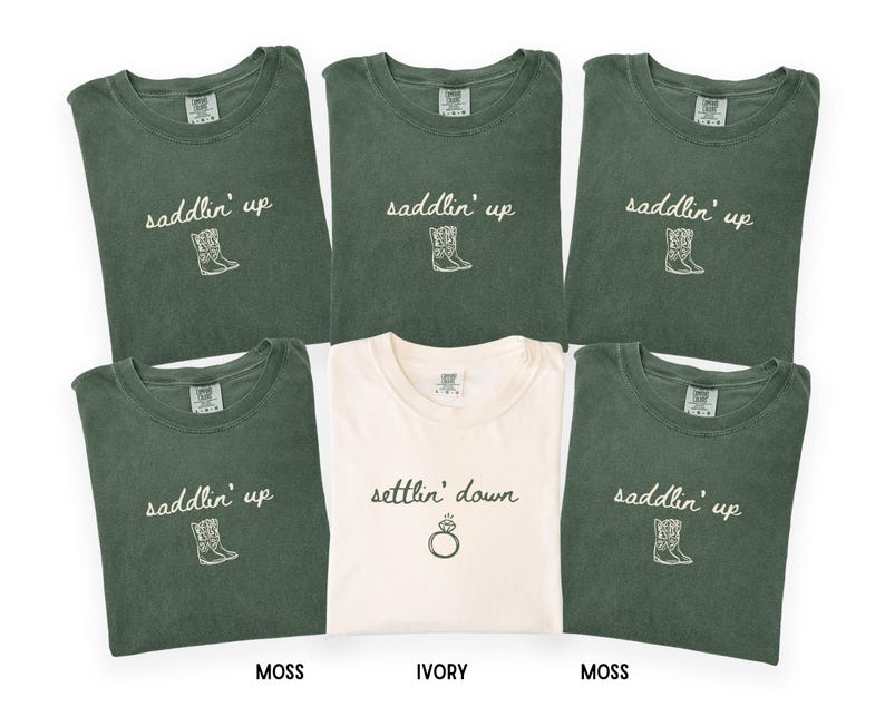 Saddlin' Up Bachelorette Comfort Colors Shirt, Custom Nashville Last Rodeo Bridal Party Tee