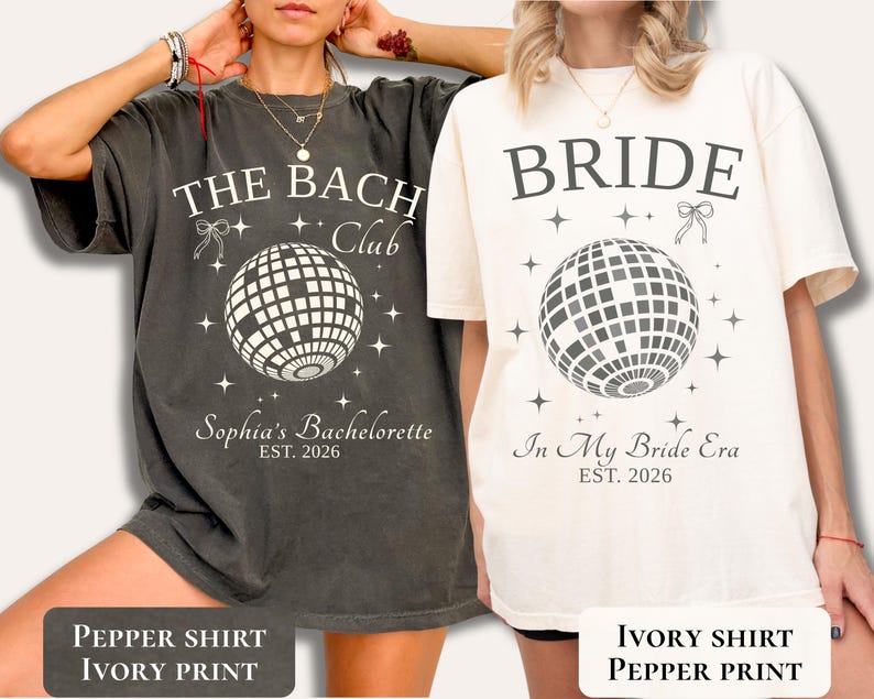 Epcot Bachelorette Party Shirt, The Bach Club Bride Girls Trip Matching Outfit Tee For Women Bach Weekend Shirts Disco Ball Tee Gift