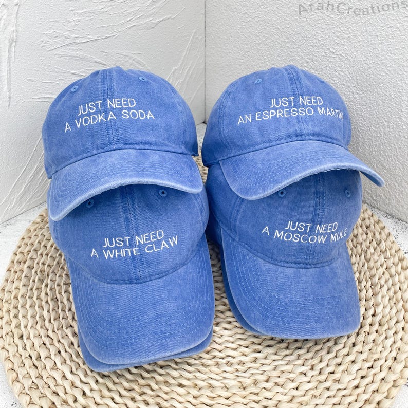 Custom Embroidered Wife of The Party Hats | Personalized Bachelorette Party Caps | Bridal Party Hats | Bridal Shower Gift | Bridesmaid Gifts