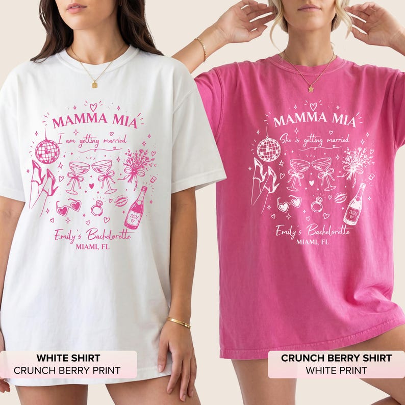 Mamma Mia Bachelorette Shirt, Personalized Last Disco Bach Tee, Dancing Queen Bride Shirt, Bride Squad Gift, Girls Trip Tee