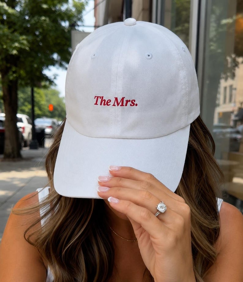 The MRS Hat | Embroidered Bride Cap | Bachelorette Hat | Honeymoon Gift | Future Mrs Hat | Newlywed Gift | Bridal Shower Gift