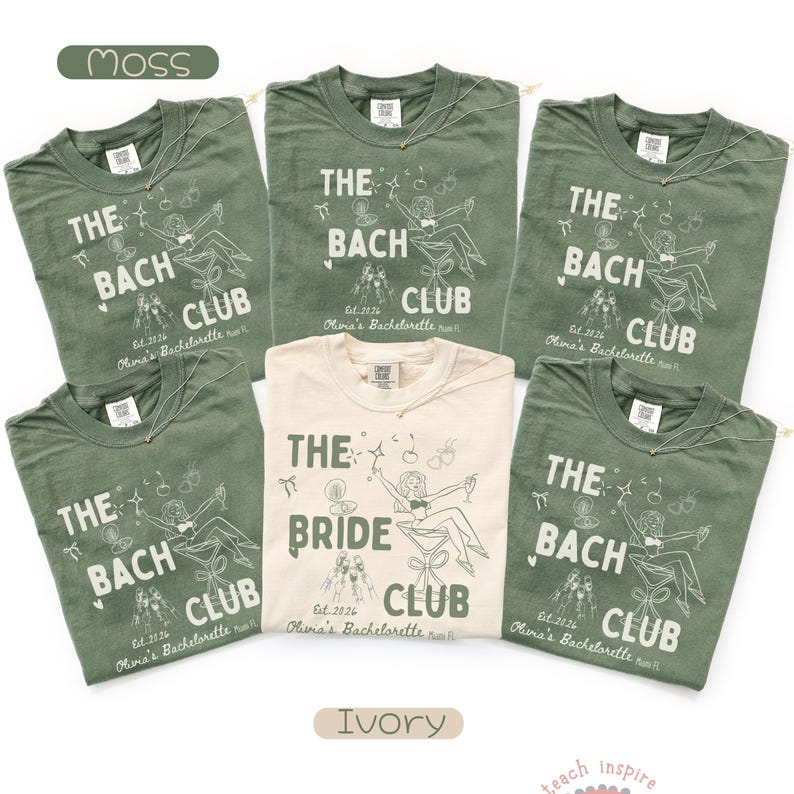 The Bach Club Custom Bachelorette Shirt,Retro Bridal Cocktail Party Tees,Trendy Disco Bride Crew Shirt,Modern Girls Night Out Merch