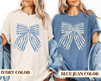 Custom Coquette Beachside Bows Before Vows Shirt, Custom Bachelorette Beach Tee, Personalized Bride Trip Shirt, Comfort Colors Coastal Bach.