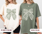 Custom Coquette Beachside Bows Before Vows Shirt, Custom Bachelorette Beach Tee, Personalized Bride Trip Shirt, Comfort Colors Coastal Bach.