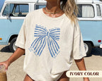Custom Coquette Beachside Bows Before Vows Shirt, Custom Bachelorette Beach Tee, Personalized Bride Trip Shirt, Comfort Colors Coastal Bach.
