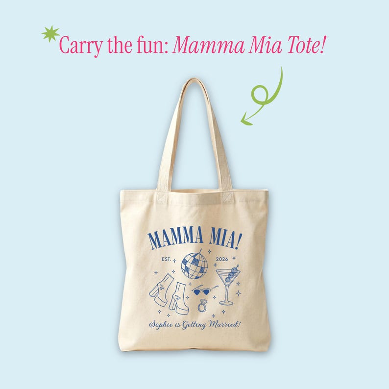 Personalized Mamma Mia Bachelorette Shirts | Dancing Queen Disco Bach Party
