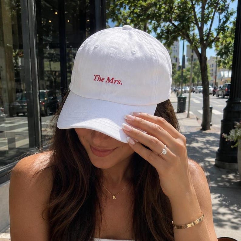 The MRS Hat | Embroidered Bride Cap | Bachelorette Hat | Honeymoon Gift | Future Mrs Hat | Newlywed Gift | Bridal Shower Gift