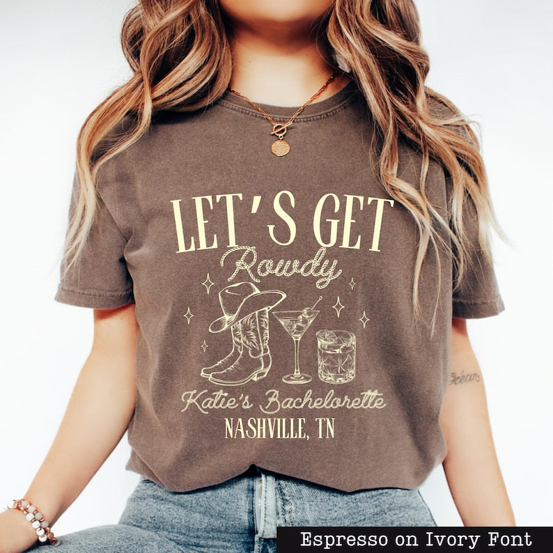 Comfort Colors® Nashville Bachelorette Shirts - Custom Last Rodeo Tshirt - Western Bridal Party - Cowgirl Bach - Country Bachelorette Party