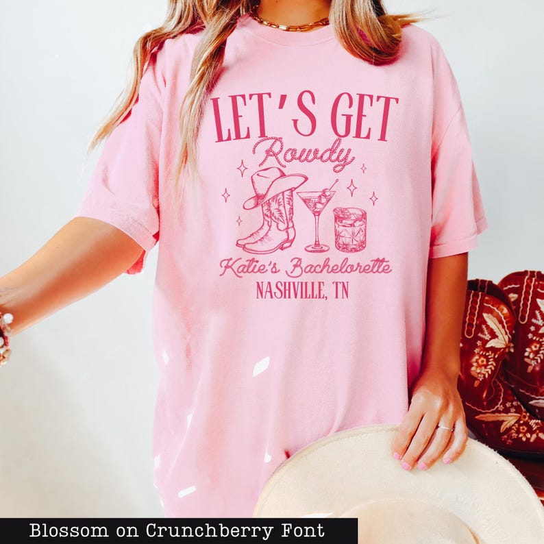 Comfort Colors® Nashville Bachelorette Shirts - Custom Last Rodeo Tshirt - Western Bridal Party - Cowgirl Bach - Country Bachelorette Party