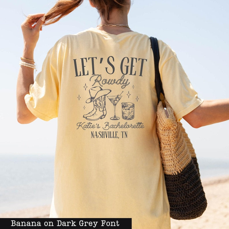 Comfort Colors® Nashville Bachelorette Shirts - Custom Last Rodeo Tshirt - Western Bridal Party - Cowgirl Bach - Country Bachelorette Party