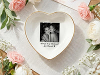Personalized Bestie Photo Trinket Dish, Photo Jewelry Dish, Jewelry Ring Dish, Bridesmaid Proposal, Maid of Honor, Photo Trinket Dish