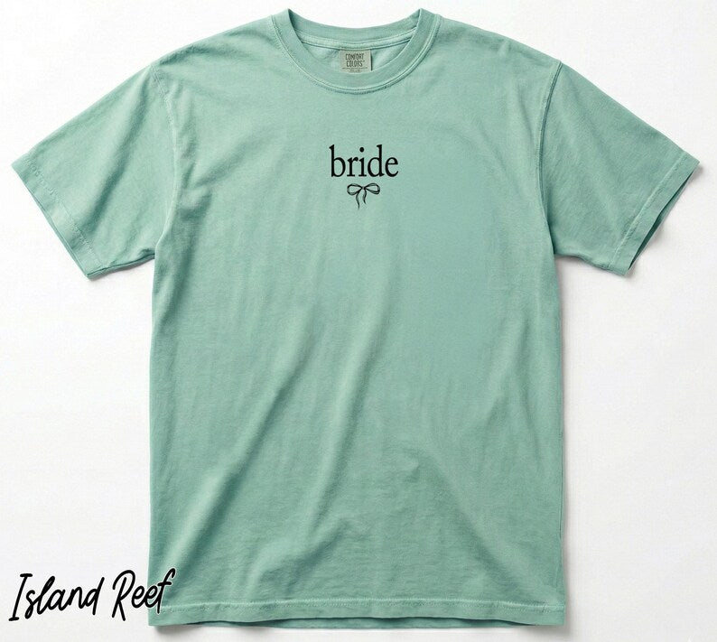 2026 Comfort Colors® Bride Shirt Coquette Bow, Bride-to-be Tee, Future Bride, Bachelorette Tee, Bridal Party, Future Mrs. Tee,Wedding Gift