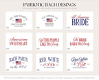 Patriotic Group Hats, USA Bachelorette Hats, 4th of July Party hats, Fourth of July Bach Hats, American Bride