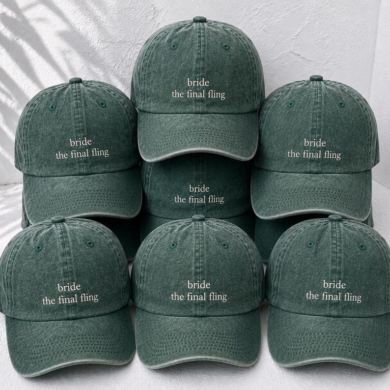 Personalized Embroidered Bride Squad Baseball Cap, Custom Bachelorette Party Hat, Bridal Shower Gift, Custom Gift For Bride, Beach Girl Hat