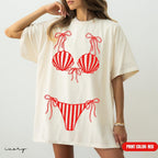 Comfort Colors® Seashell Bikini Shirt, Girls Beach Party Coastal Trip Tee, Bikini Bachelorette Shirts