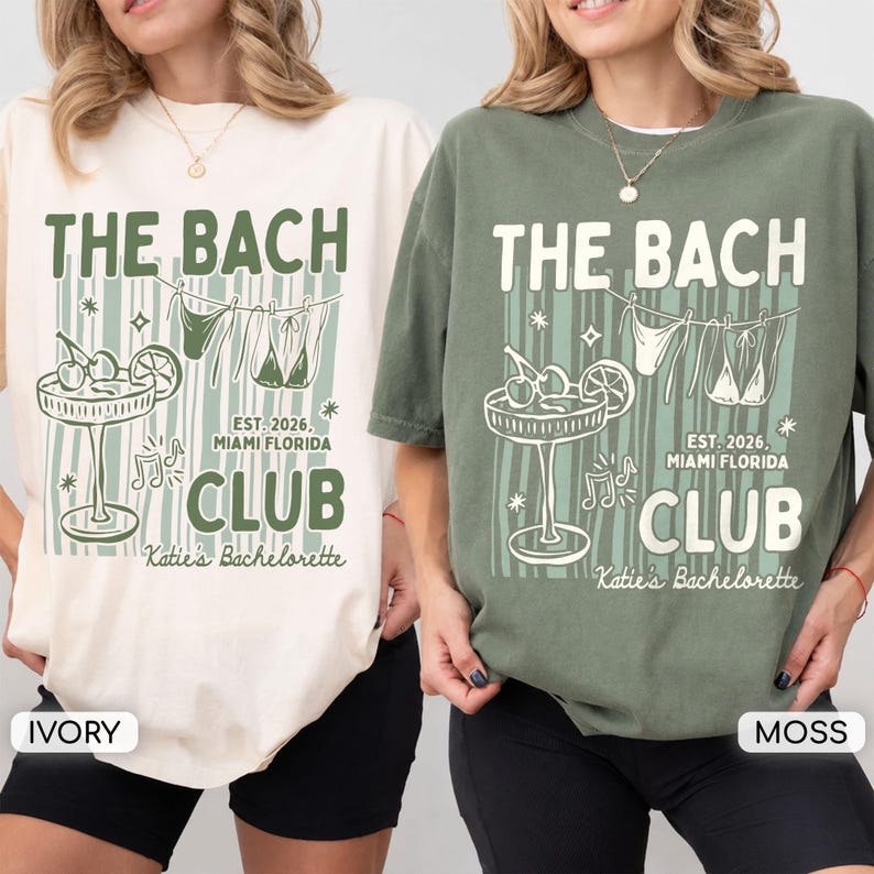 Custom Beach Bachelorette Shirt, The Bach Club Comfort Colors Shirt, Girls Weekend Bride Club Tee, Bridesmaid Gift,Bach Matching Party Shirt